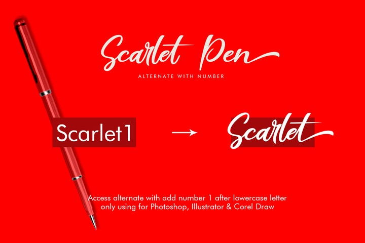 Example font Scarlet Pen #5